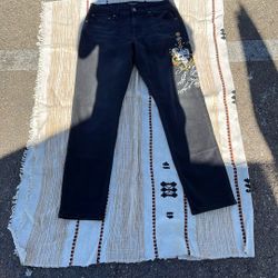 Ed Hardy Dagger Skull Slim Tapered Jeans in black denim