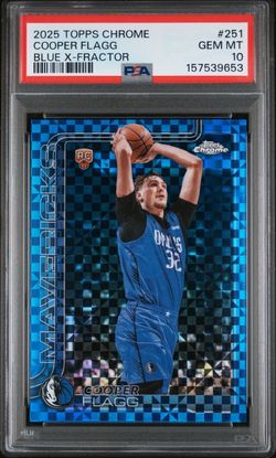 2025 Topps Chrome Cooper Flagg Blue XFractor PSA 10