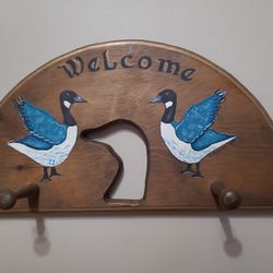 Custom Made And Painted Wall Hanging Hat Rack Or Coat Hook