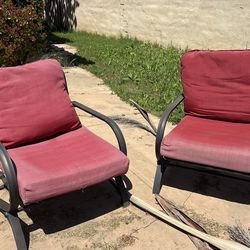 2 Metal Patio Chairs