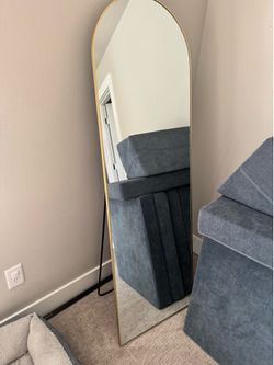 Arched full length mirror