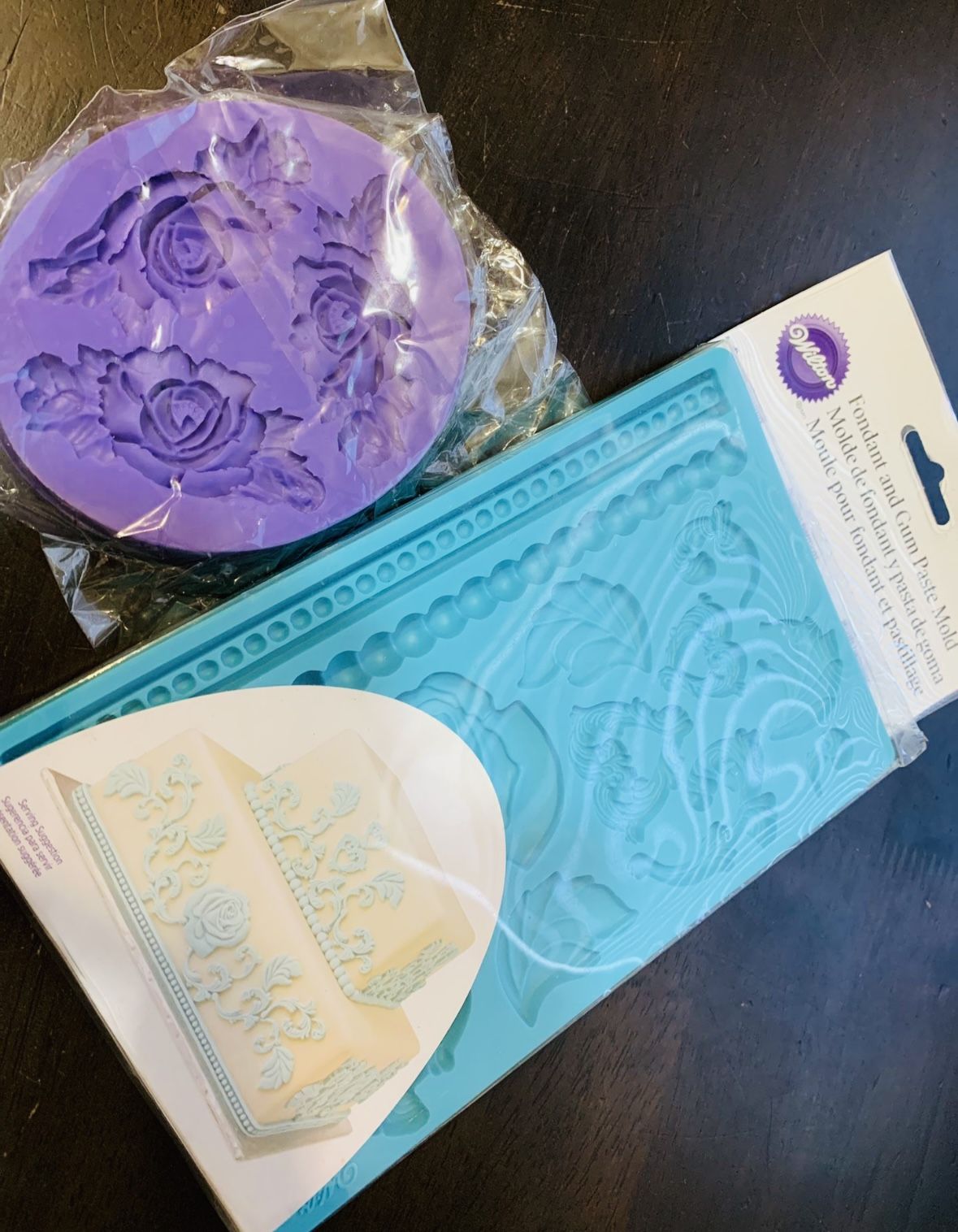 3D Rose Flowers Shaped Silicon Fondant/Chocolate Mold Fondant and Gum Paste Silicone Mold Baroque Rose 