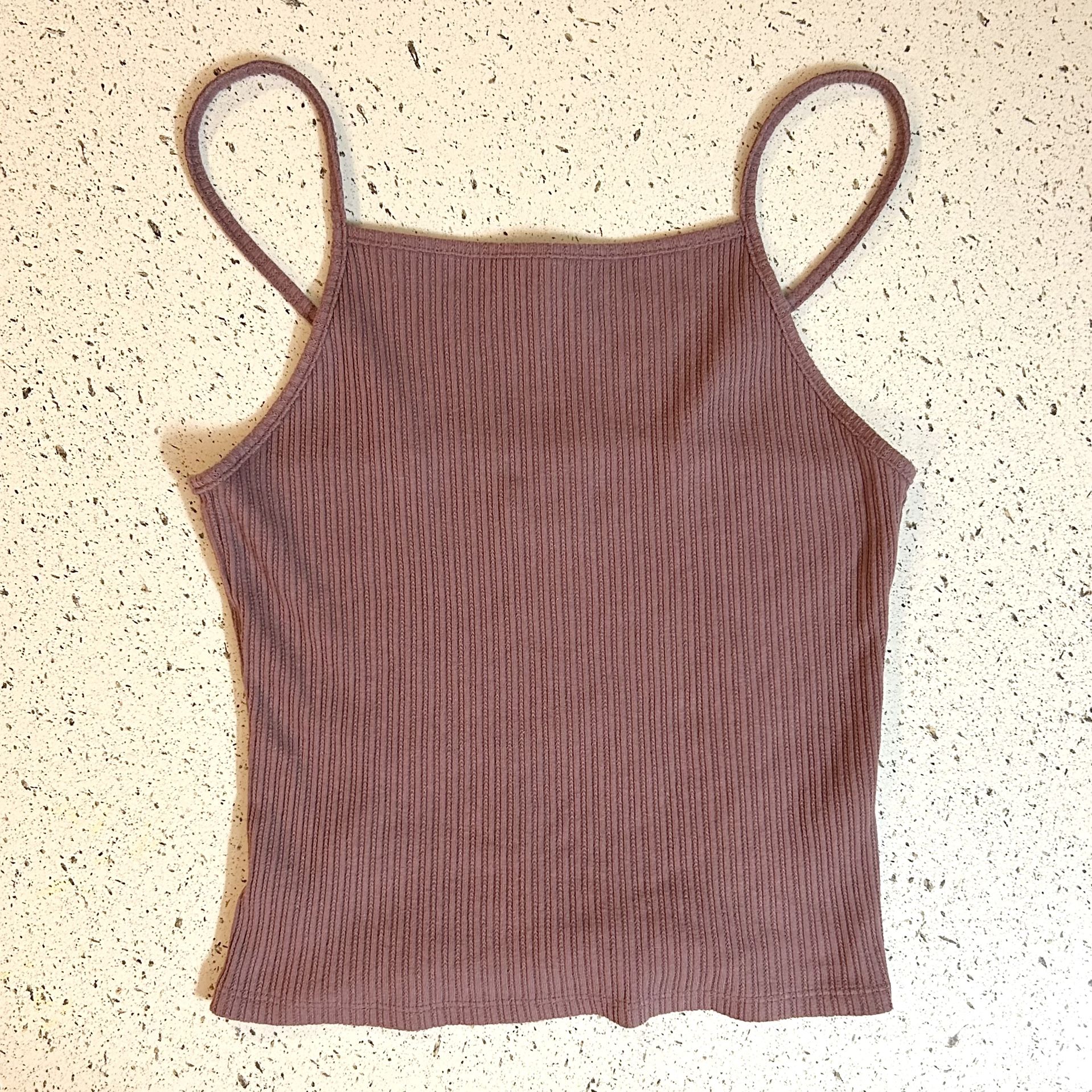 American Eagle Mauve Knit Halter Tank Top Size XS