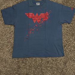 Vintage Wonder Woman Splatter Logo T-Shirt - Hanes Heavyweight