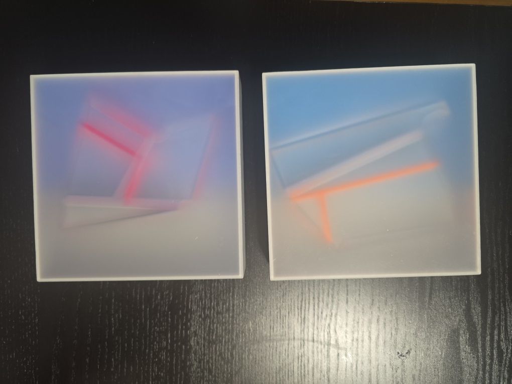 Kal Mansur Art – 2-Piece Set (Blue Fact 4 & 8, 6×6 Acrylic Glass)