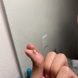 Gold With Diamond Earrings Both