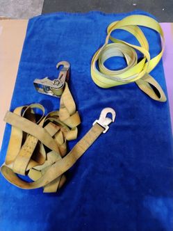 Vintage Heavy Duty Off Road/ Cargo Grade Tie Down Ratchet Straps