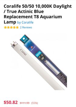 Coral life 50/50 t8 light bulb for fish tank aquarium