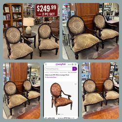 Elegant 2pc Accent Lounge Chairs $249.99