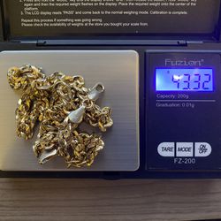 18k Gold Plated Chain & Wrist - Nice 