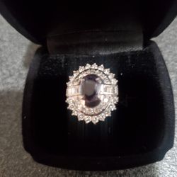 Alexandrite and Diamond Ring 6
