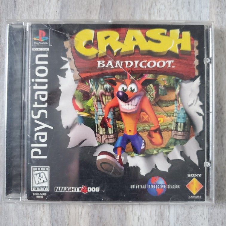 PlayStation Crash Bandicoot disc video game