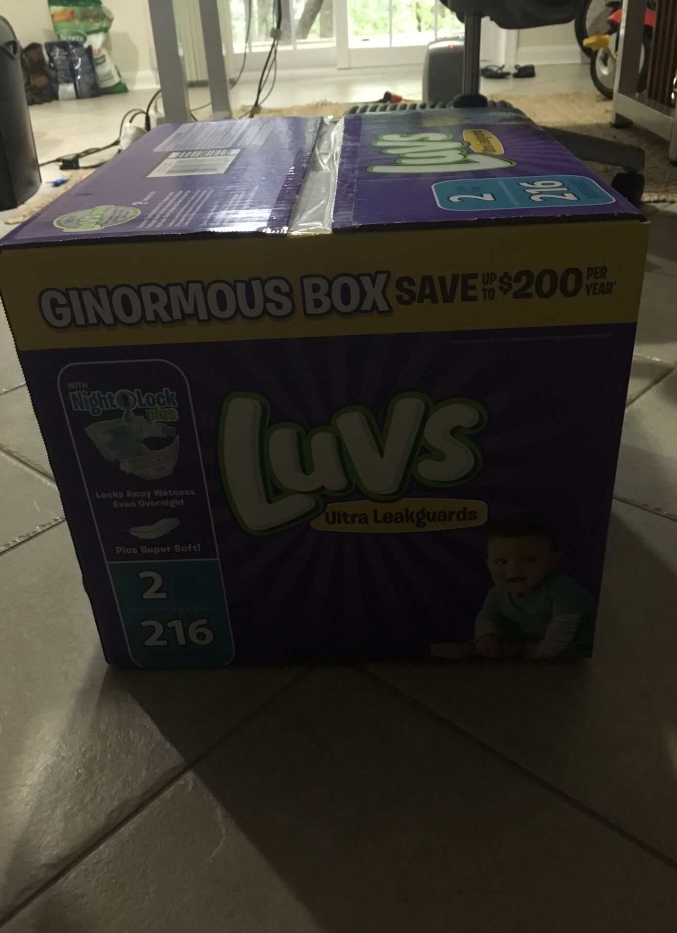Unopened box diapers size 2