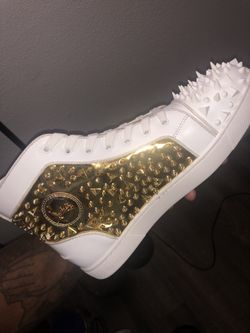 White Red bottom gold