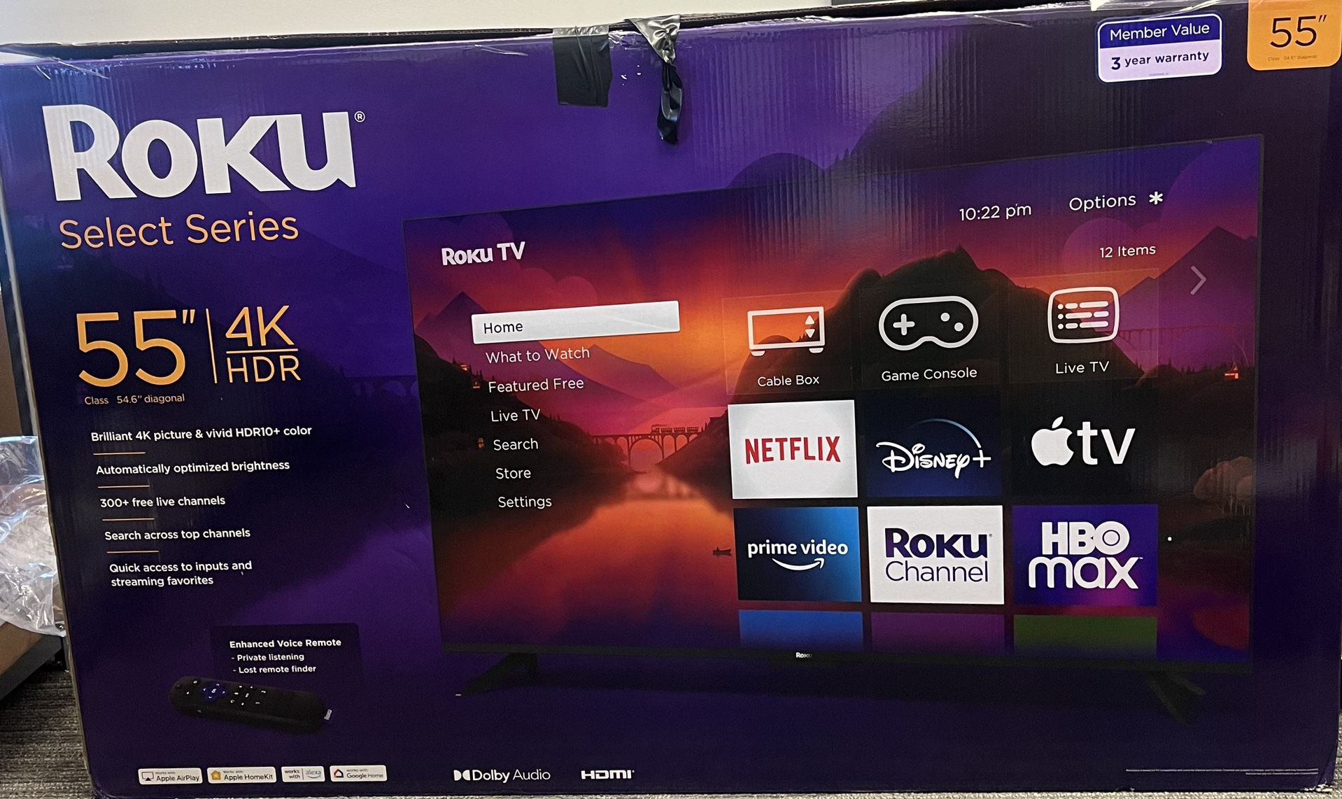 Roku 55” 4k Tv Sale  Open To Offers originally $299!!! Used once