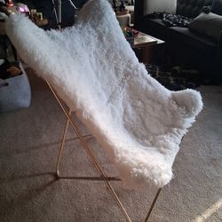 gold and white butterflychair