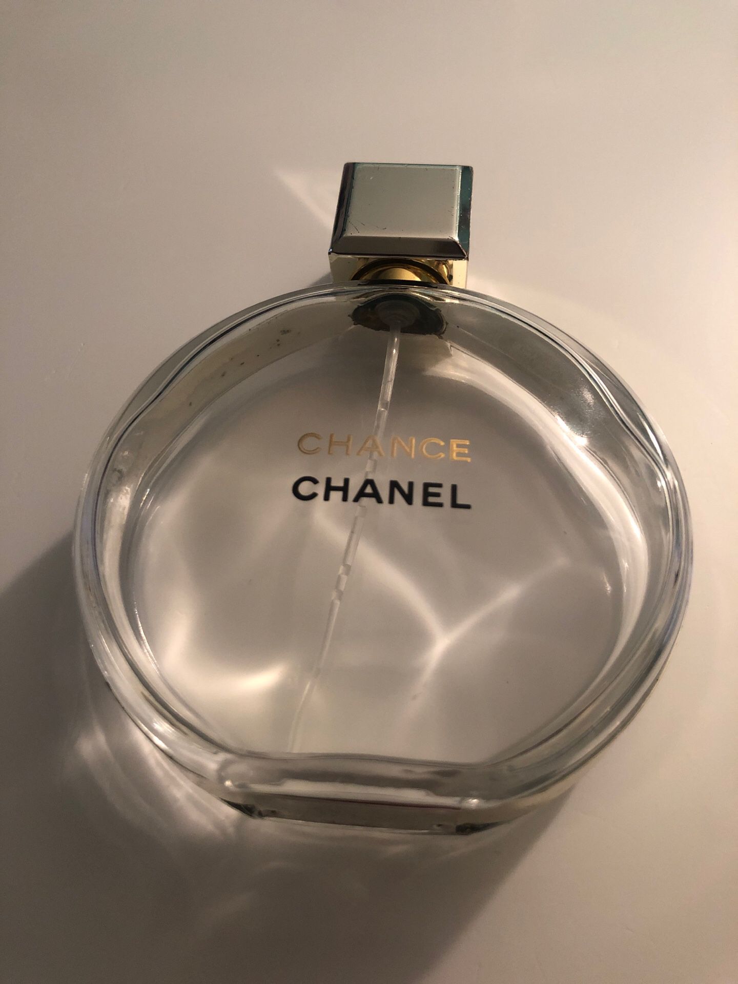 Empty*** Chanel chance empty perfume bottle 3.4 ounces