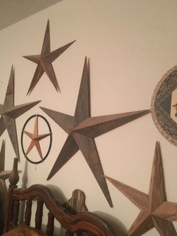 Handcrafted Wooden Stars. $30 to $50. South Austin.