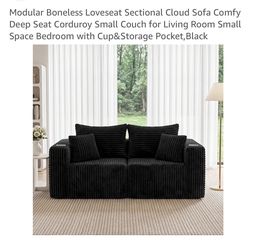 2 seat boneless couch