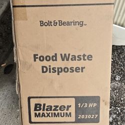 New In Box Garbage Disposal 1/3 Hp