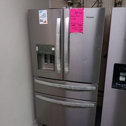 Whirlpool  3 Door Refrigerator. Retail $2,698