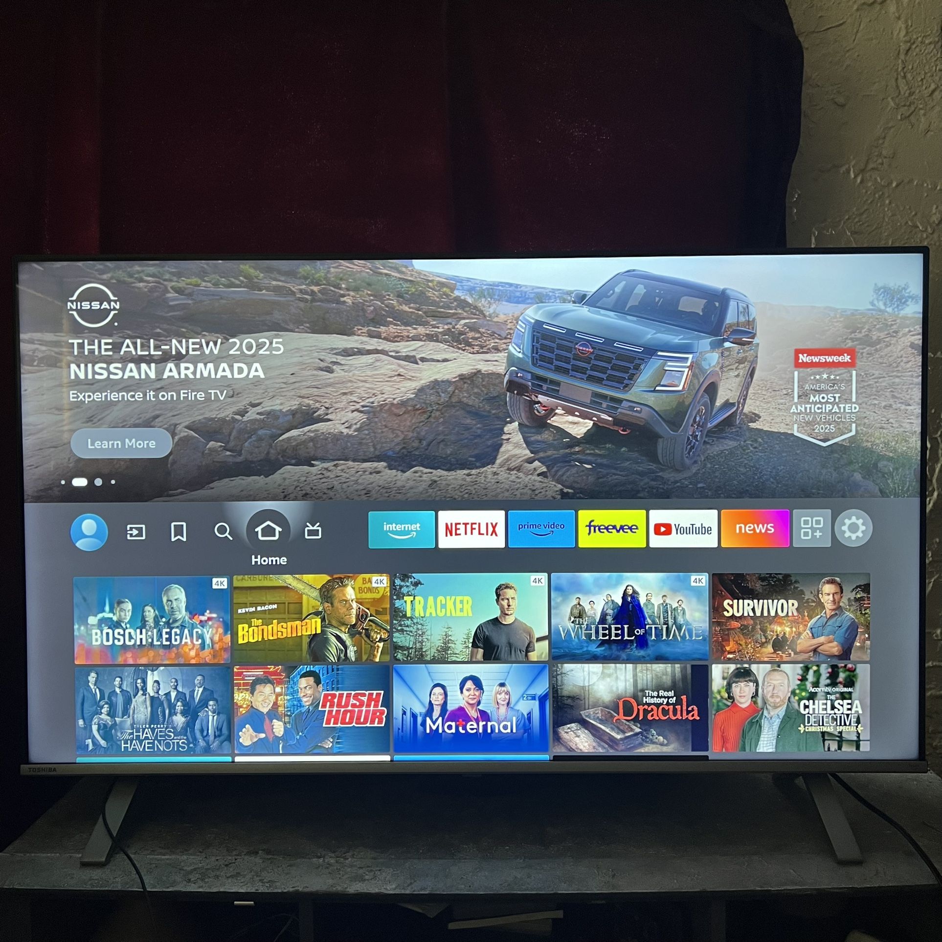 50’ Toshiba LED 4K UHD Smart Tv Fire Tv
