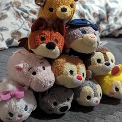 10 Tsum Tsum Disney Plushies The Aristocats Marie Bambi Thumper Chip Dale Toy Story Pig Zootopia Beanie Baby Plush