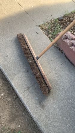 Vintage Wooden Push Broom