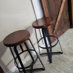 West Elm Adjustable Industrial Stools (2)