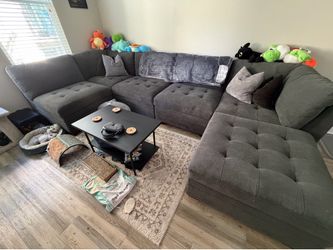 Used Sectional with Storage Ottoman