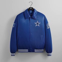 Size-XS Kith For The NFL: Cowboys Satin Bomber Jacket