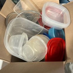 Assorted Tupperware And Kitchen Accessories