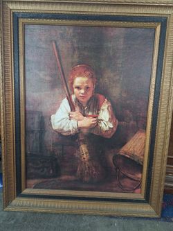 Art- Rembrandt "Girl With Broom"