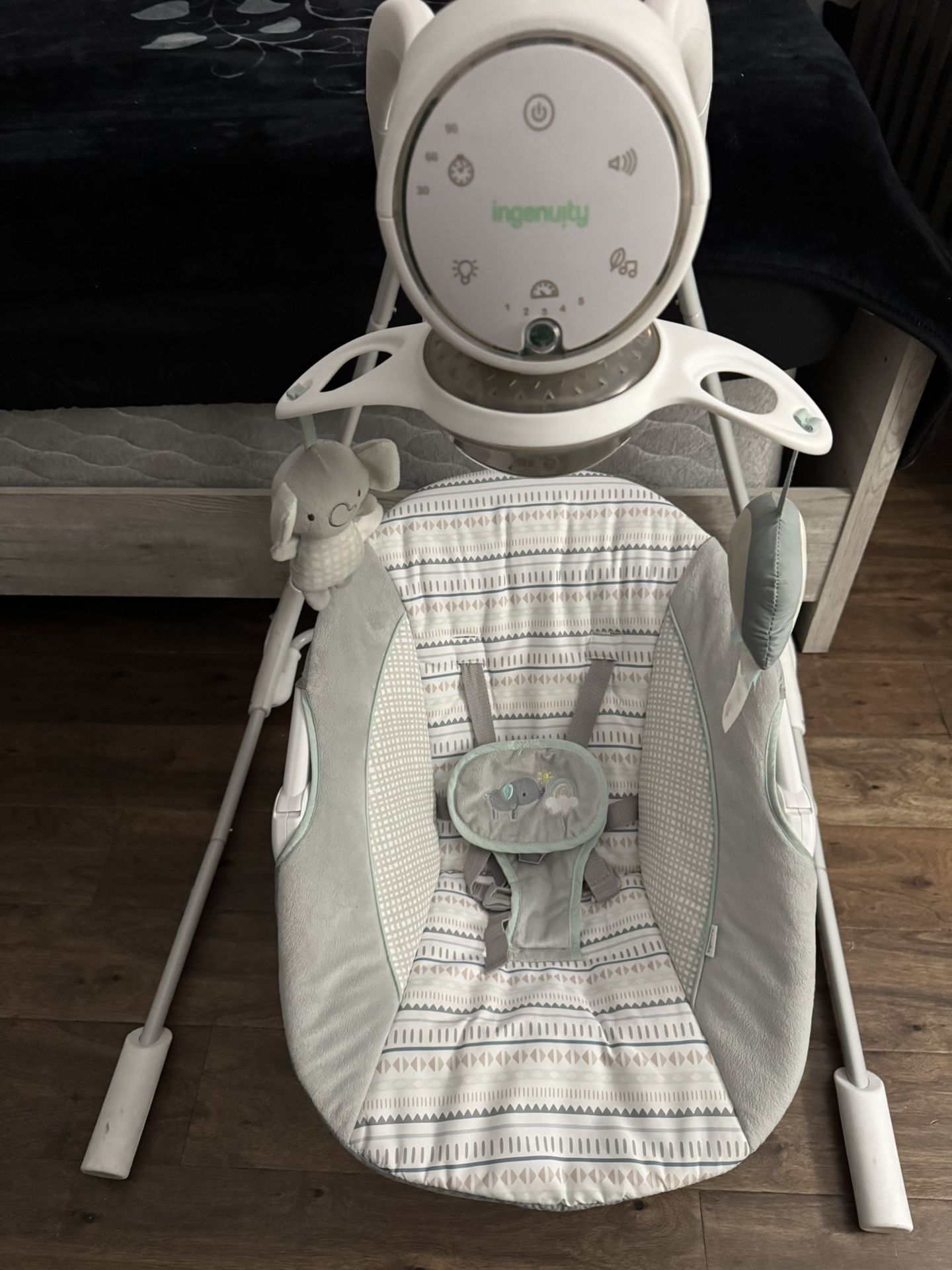 Ingenuity InLighten Soothing Swing - Van the Elephant