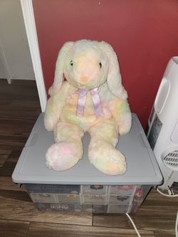Jumbo Size TY Baby Tiny Baby Bunny Rainbow Plush 