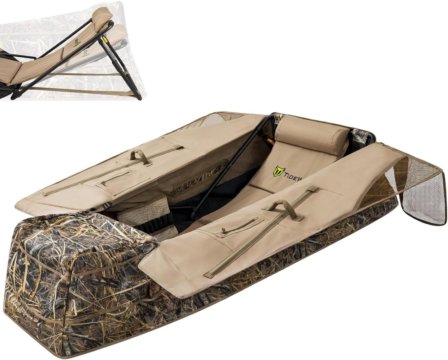 TIDEWE Layout Hunting Blind with Shoulder Straps, Adjustable Height