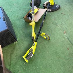 Like New Ryobi Weed Eater/Edger with 2 Brand New Batteries 
