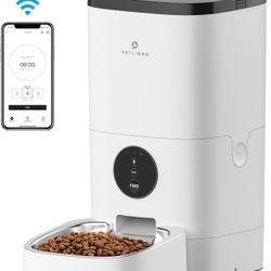 Automatic Dog Feeder, 6L Dog Food Dispenser with Customize Feeding Schedule, WiFi Automatic Dog Feeder with Timer Interactive Voice Recorder, Auto Dog
