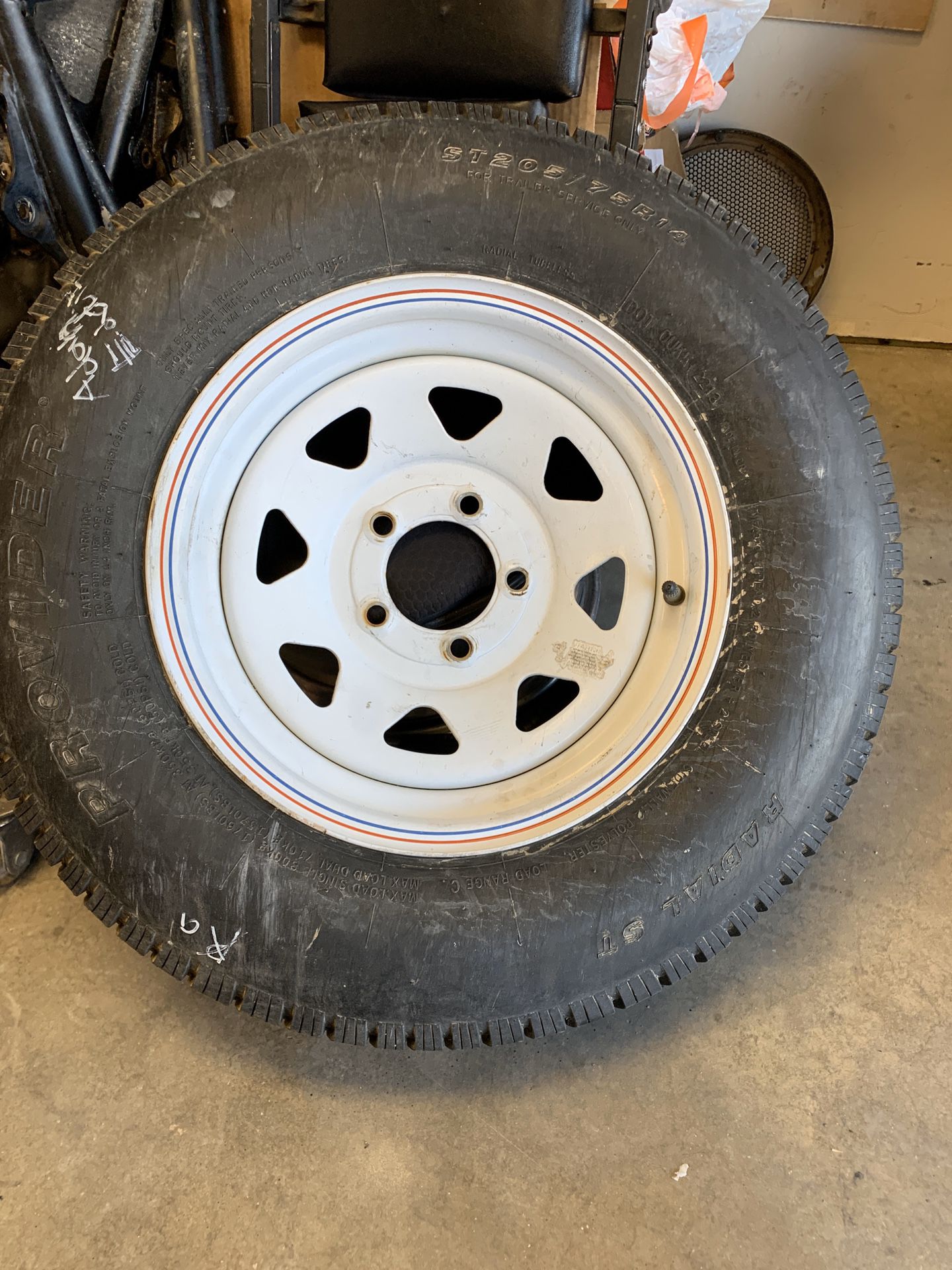 ST205/75R14 spare trailer tire