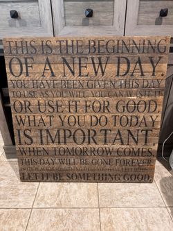 Home Decor Wooden Art Piece 28”x28”