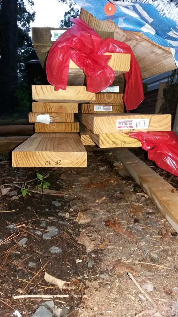 Lumber all 2x10 and 2x12. 10ft 12ft 14ft