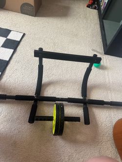 Doorframe Pull-Up Bar and Ab Wheel Set