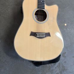 Vangoa 12 String Acoustic Guitar, 42 Inch Full Size Guitar 12 Strings, Spruce Top, Sapele Body for Beginners Teens Adults, Natural, Gloss