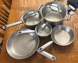 T-fal and Cuisinart Stainless Steel Cookware Set