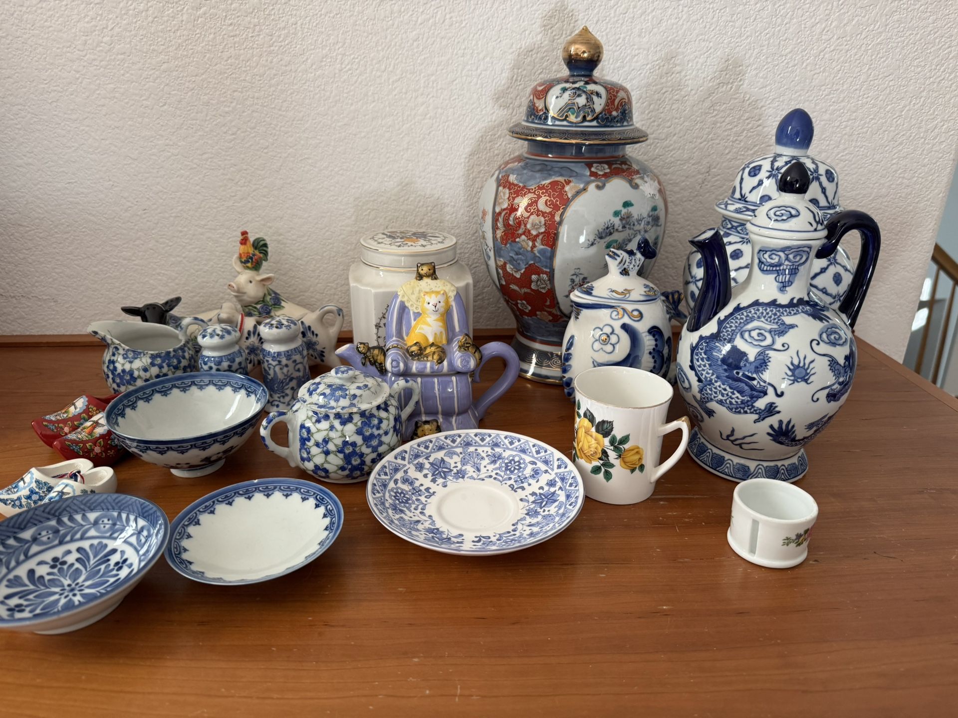  20 Item Vintage Porcelain Lot, 🇯🇵 Ginger Jar, Tea Cups