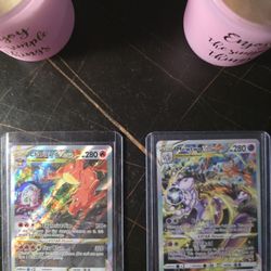 Mewtwo VSTAR and Charizard Vstar Pokemon Cards NM