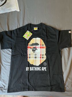 Bape X Burberry t shirt black Large