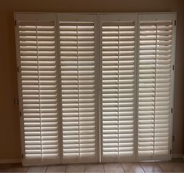 Plantation Shutters for slider door