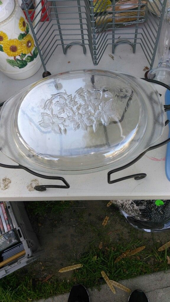 Princess house glass oval bowl