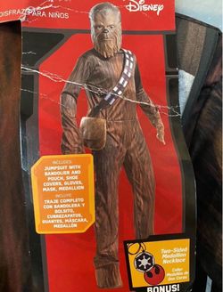 CHEWBACCA COSTUME FOR KIDS NEW *MASK HAS CRACK* STAR WARS COSTUME